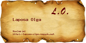 Laposa Olga névjegykártya