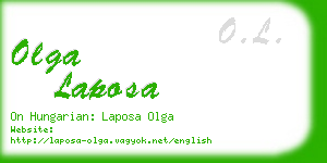 olga laposa business card